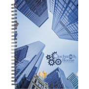 Zeszyt w formacie A5 Wire-o w twardej okładce, biały, czarny