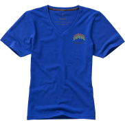 Damski T-shirt organiczny Kawartha z krótkim rękawem, xl, niebieski