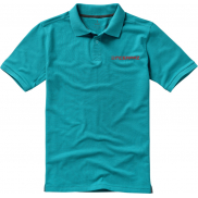 Męskie polo Calgary z krótkim rękawem, xl, niebieski