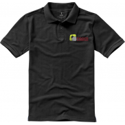 Męskie polo Calgary z krótkim rękawem, xl, szary