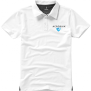 Męskie polo Markham z krótkim rękawem ze stretchu, 3xl, biały