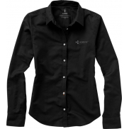 Damska koszula Vaillant z tkaniny Oxford z długim rękawem, l, czarny