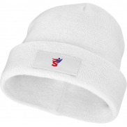 Czapka typu beanie Boreas z naszywką, biały
