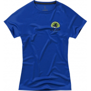 Damski T-shirt Niagara z krótkim rękawem z dzianiny Cool Fit odprowadzającej wilgoć, xl, niebieski