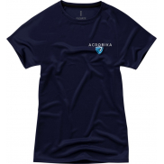 Damski T-shirt Niagara z krótkim rękawem z dzianiny Cool Fit odprowadzającej wilgoć, xs, niebieski