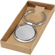 Brelok okrągły, szary