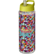 Bidon H2O Vibe o pojemności 850 ml z wieczkiem z dzióbkiem, biały, zielony