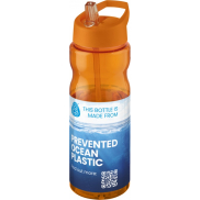 Bidon H2O Eco o pojemności 650 ml z wieczkiem z dzióbkiem, pomarańczowy