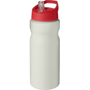 Bidon H2O Eco o pojemności 650 ml z wieczkiem z dzióbkiem, biały, czerwony