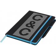Średni notes Noir Edge, czarny, niebieski