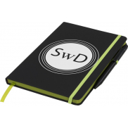 Średni notes Noir Edge, czarny, zielony