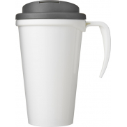 Kubek Brite-Americano® 350 ml z wieczkiem zapobiegającym rozchlapaniu, biały, szary