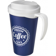 Americano® Grande 350 ml mug with spill-proof lid, niebieski, biały
