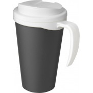 Americano® Grande 350 ml mug with spill-proof lid, szary, biały