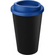 Kubek Americano Eco z recyklingu o pojemności 350 ml, czarny, niebieski