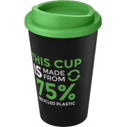 Kubek Americano Eco z recyklingu o pojemności 350 ml, czarny, zielony