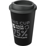 Kubek Americano Eco z recyklingu o pojemności 350 ml, czarny, szary