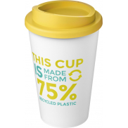 Kubek Americano Eco z recyklingu o pojemności 350 ml, biały, żółty