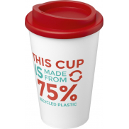Kubek Americano Eco z recyklingu o pojemności 350 ml, biały, czerwony