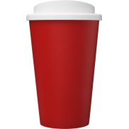 Kubek Americano Eco z recyklingu o pojemności 350 ml, czerwony, biały