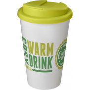 Kubek Americano® 350 ml z pokrywką chroniącą przed rozlaniem, biały, zielony