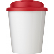 Brite-Americano® Espresso 250 ml tumbler with spill-proof lid, biały, czerwony