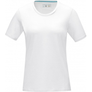 Damska koszulka organiczna Azurite z krótkim rękawem, s, biały