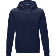 Męska organiczna bluza na suwak z kapturem Ruby, s, niebieski