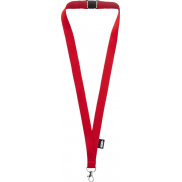 Smycz Tom z PET z recyklingu z zamknięciem awaryjnym, czerwony