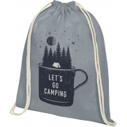 Plecak Oregon wykonany z bawełny o gramaturze 140 g/m² ze sznurkiem ściągającym, szary