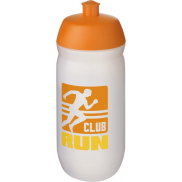 Bidon HydroFlex™ Clear o pojemności 500 ml, pomarańczowy, biały