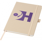 Notatnik w formacie A5 z papieru z recyklingu z okładką z plastiku z recyklingu Honua, piasek pustyni