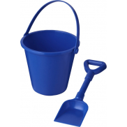 Wiaderko z łopatką Tides z plastiku z recyklingu, niebieski