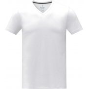 Koszulka męska Somoto z krótkim rękawem i kołnierzem w serek , xxl, biały