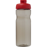 Bidon H2O Active® Base Tritan™ o pojemności 650 ml z klapką, szary, czerwony