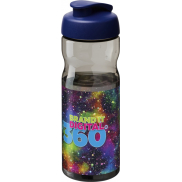 Bidon H2O Active® Base Tritan™ o pojemności 650 ml z klapką, szary, niebieski