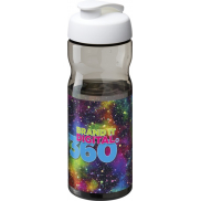 Bidon H2O Active® Base Tritan™ o pojemności 650 ml z klapką, szary, biały