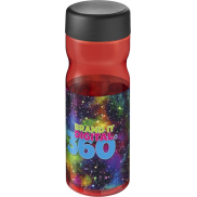 Bidon H2O Active® Base Tritan™ o pojemności 650 ml z zakrętką, czerwony, czarny
