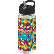Bidon H2O Active® Octave Tritan™ o pojemności 600 ml z dzióbkiem, biały, czarny