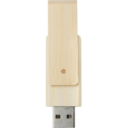 Pamięć USB Rotate o pojemności 16 GB wykonana z bambusa, biały