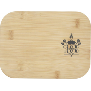 Pudełko śniadaniowe ze szkła Roby z bambusową pokrywką, piasek pustyni, biały