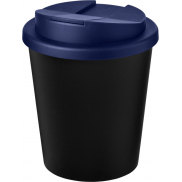 Kubek Americano® Espresso Eco z recyklingu o pojemności 250 ml z pokrywą odporną na zalanie , czarny, niebieski