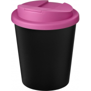 Kubek Americano® Espresso Eco z recyklingu o pojemności 250 ml z pokrywą odporną na zalanie , czarny, różowy
