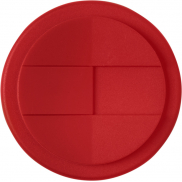 Kubek Americano® Espresso Eco z recyklingu o pojemności 250 ml z pokrywą odporną na zalanie , czerwony