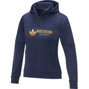 Sayan damska ciepła bluza z kapturem i zamkiem na pół długości, xxl, niebieski