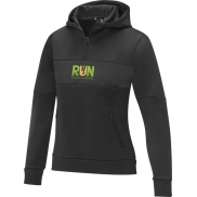 Sayan damska ciepła bluza z kapturem i zamkiem na pół długości, l, czarny