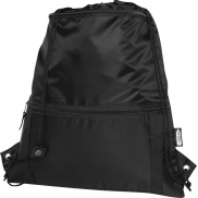 Adventure termoizolowana torba ściągana sznurkiem o pojemności 9 l z materiału z recyklingu z certyfikatem GRS, czarny