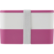 MIYO dwupoziomowe pudełko na lunch, różowy, biały