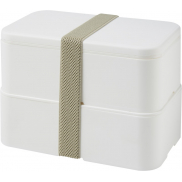 MIYO dwupoziomowe pudełko na lunch, biały, szary