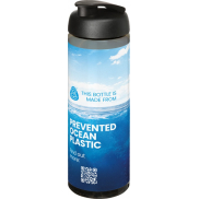 H2O Active® Eco Vibe 850 ml, bidon sportowy z odchylaną pokrywką, szary, czarny
